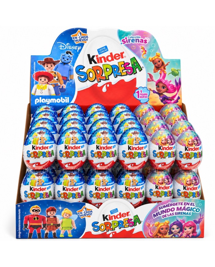 Kinder Sorpresa huevos de chocolate estuche de 72 unidades