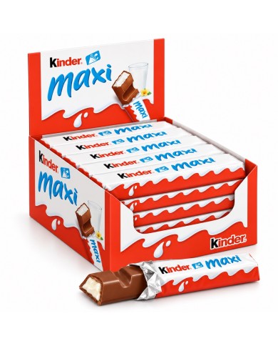 Chocolatina Kinder chocolate maxi 21gr. caja 36 unidades