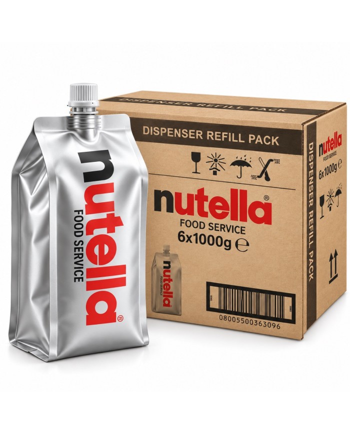 Nutella servifácil 1000 gramos caja de 6 bolsas