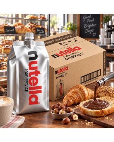 Nutella servifácil 1000 gramos caja de 6 bolsas