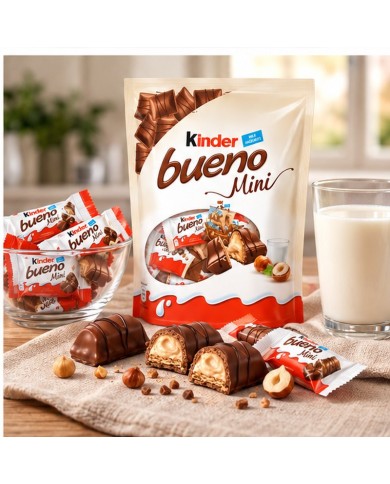 Chocolatina Kinder Bueno Mini bolsa de 20 uds. caja de 16 bolsas