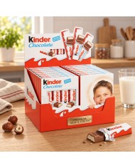 Chocolatina Kinder chocolate pack 4 barritas estuche de 16