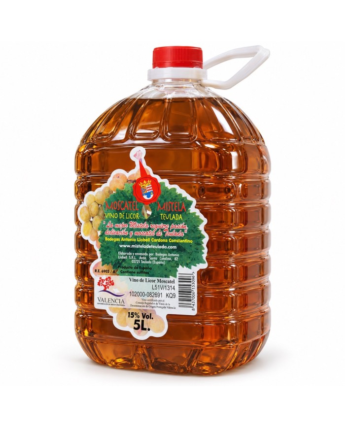 Mistela Moscatel de Teulada Cims del Mediterrani garrafa 5 litros
