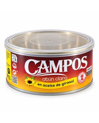 Atún claro Campos en aceite de girasol lata 750 gramos