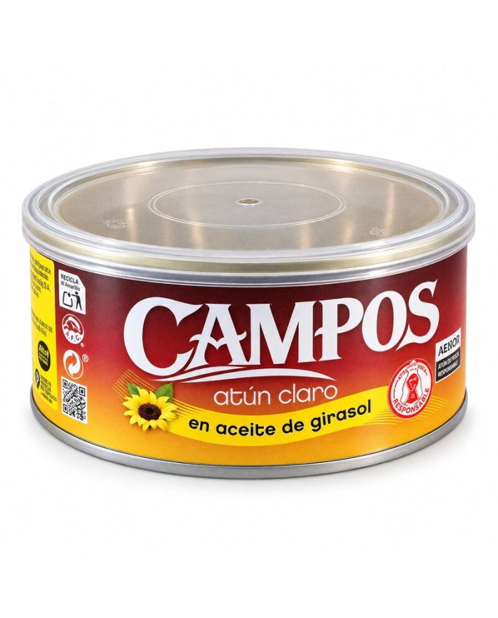 Atún claro Campos en aceite de girasol lata 750 gramos