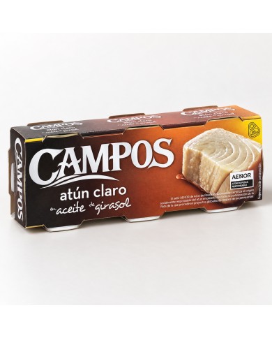 Atún claro Campos en aceite de girasol pack-3