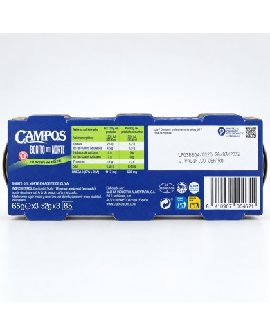 Campos bonito del norte en aceite de oliva pack-3