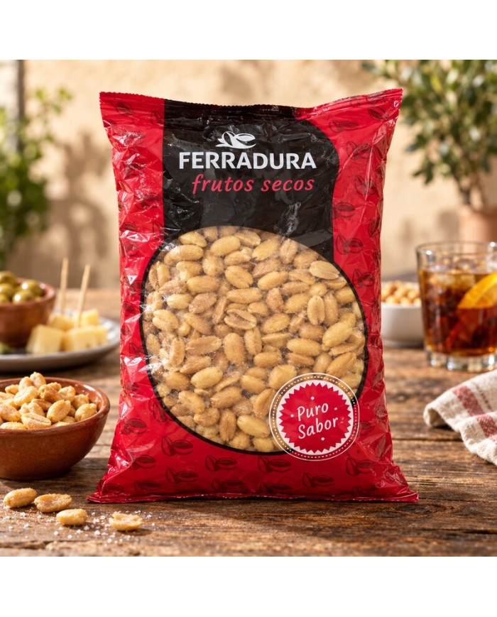 Ferradura cacahuetes fritos pelados bolsa 1 kilo