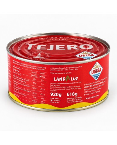 Tejero Filetes de bonito de vientre rallado en aceite de girasol lata 920 gramos