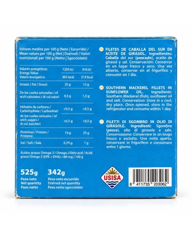 El Decano Filetes de Caballa lata 525 grs.