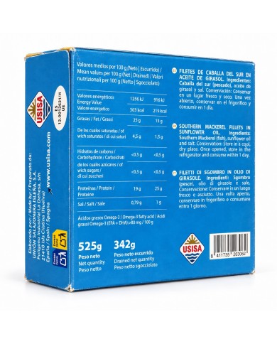 El Decano Filetes de Caballa lata 525 grs.
