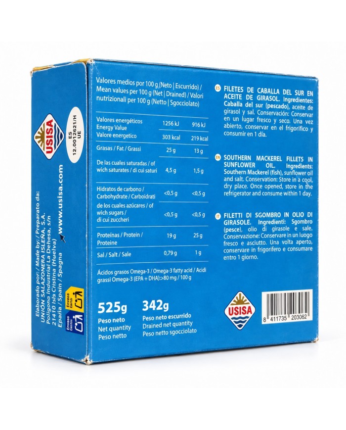 El Decano Filetes de Caballa lata 525 grs.