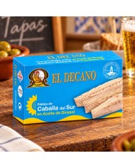 Comprar El Decano filetes de caballa lata 125 grs.