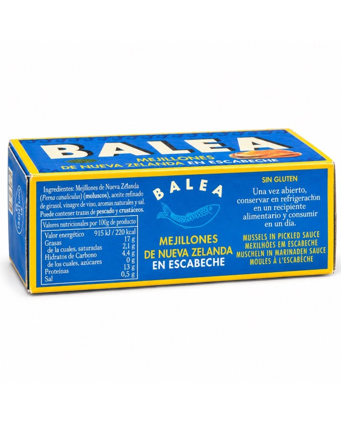 Mejillones en escabeche Balea 8/12 piezas