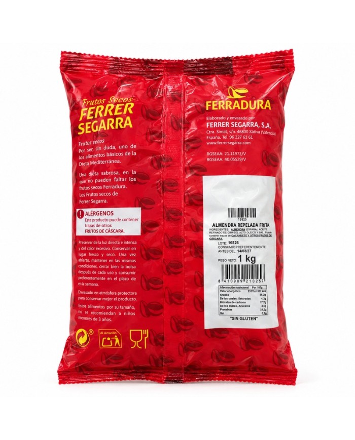 Ferradura almendra pelada frita bolsa 1 kilo