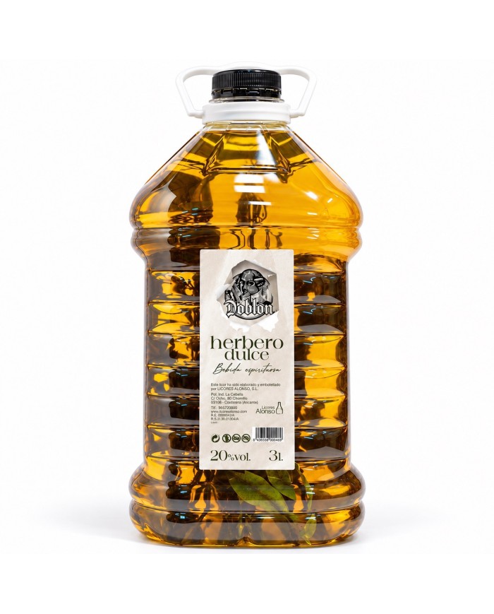 Herbero dulce Doblón 20º garrafa de 3 litros