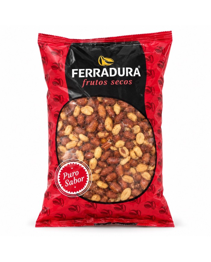 Ferradura cacahuete frito con piel bolsa de 1 kilo