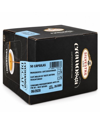 Café Silvestre cápsulas cremosa decaff estuche de 50 unidades