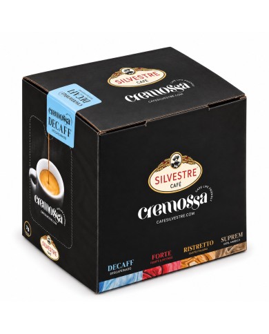 Café Silvestre cápsulas cremosa decaff estuche de 50 unidades