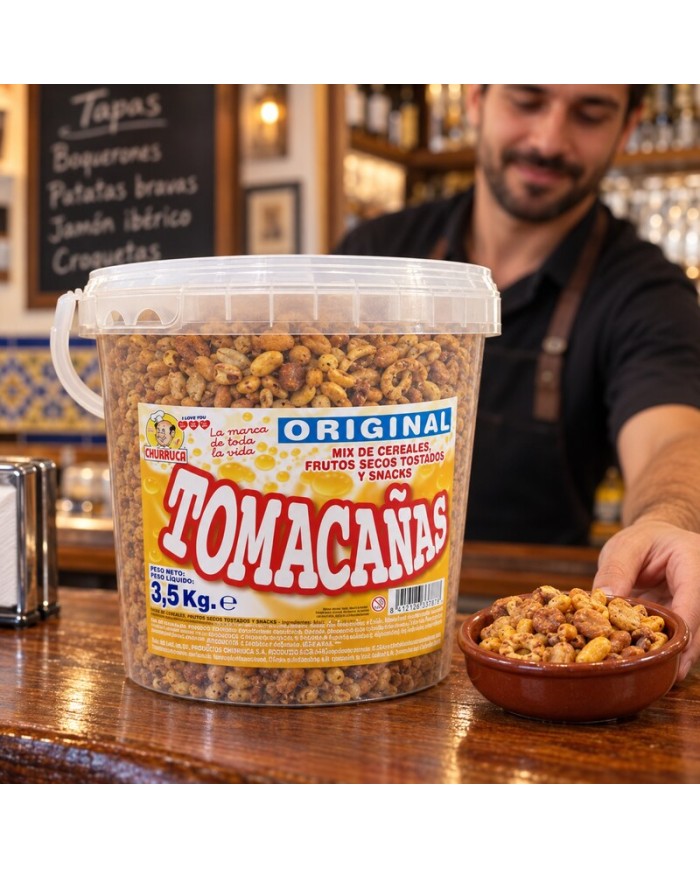 Churruca Toma cañas original mezcladito de frutos secos bote 3.5 kilos