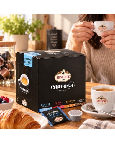 Café Silvestre cápsulas cremosa decaff estuche de 50 unidades