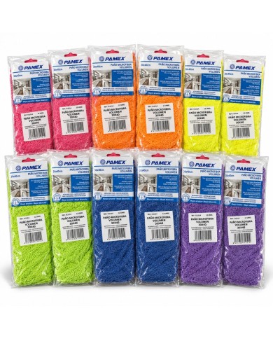 Bayeta de Microfibra Pamex 30x40 Pack-12 unidades multicolor