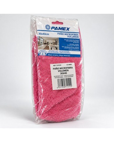 Bayeta de Microfibra Pamex 30x40 Pack-12 unidades multicolor