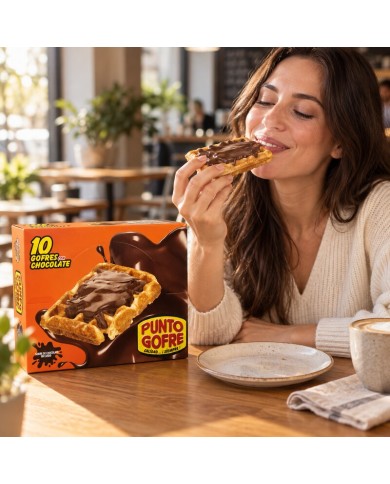 Punto gofre con chocolate 110g.  E/10