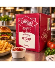 Ketchup THE REAL Dân Sons monodosis caja 200 sobres de 10 ml.