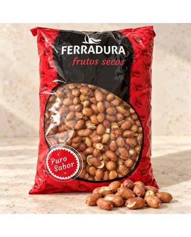 Ferradura cacahuete crudo con piel bolsa de 1 kilo