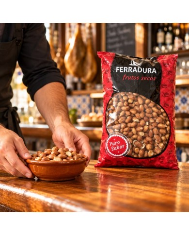Ferradura cacahuete crudo con piel bolsa de 1 kilo