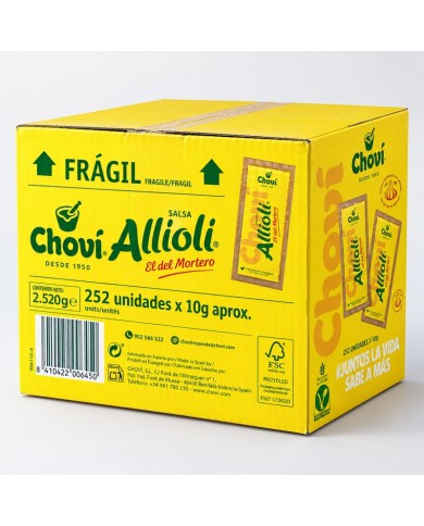 Alioli Chovi monodosis caja 252 sobres de 10 grs.