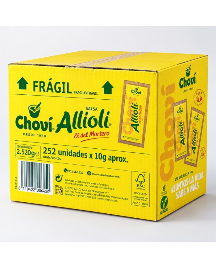 Alioli Chovi monodosis caja 252 sobres de 10 grs.