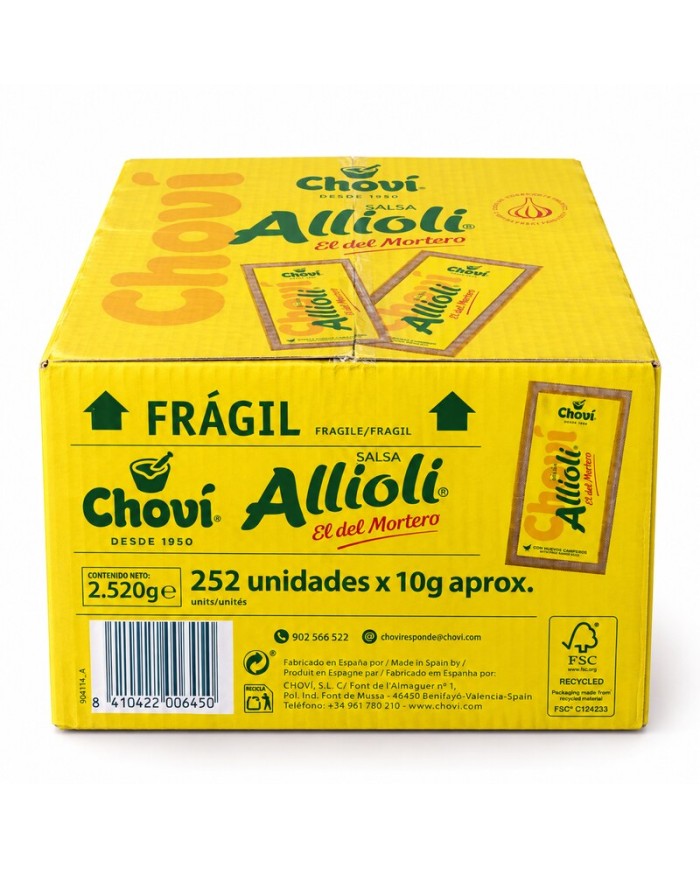 Alioli Chovi monodosis caja 252 sobres de 10 grs.
