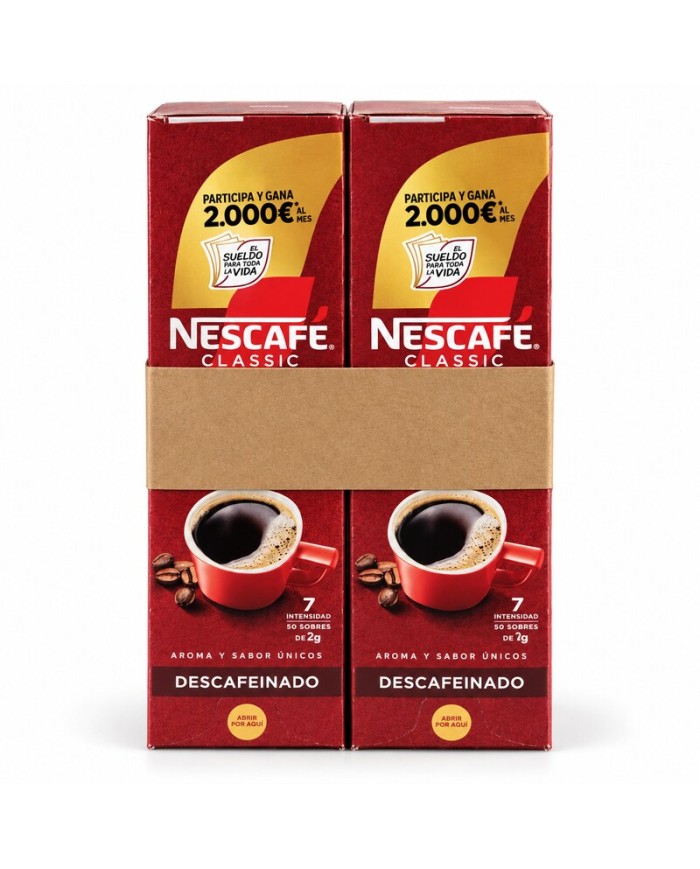 Nescafé descafeinado estuche 100 sobres de 2 gramos