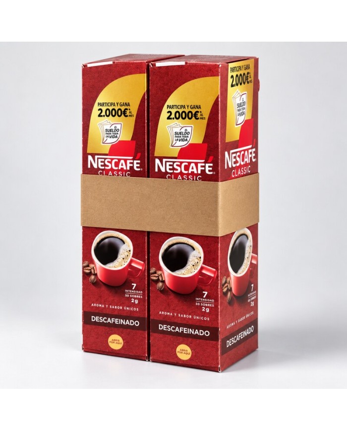 Nescafé descafeinado estuche 100 sobres de 2 gramos