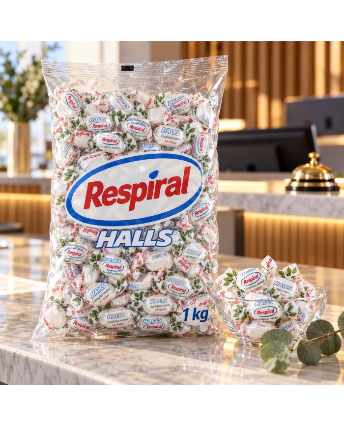 Caramelos Respiral Eucalipto Mentol sin Azúcar bolsa de 1 kilo