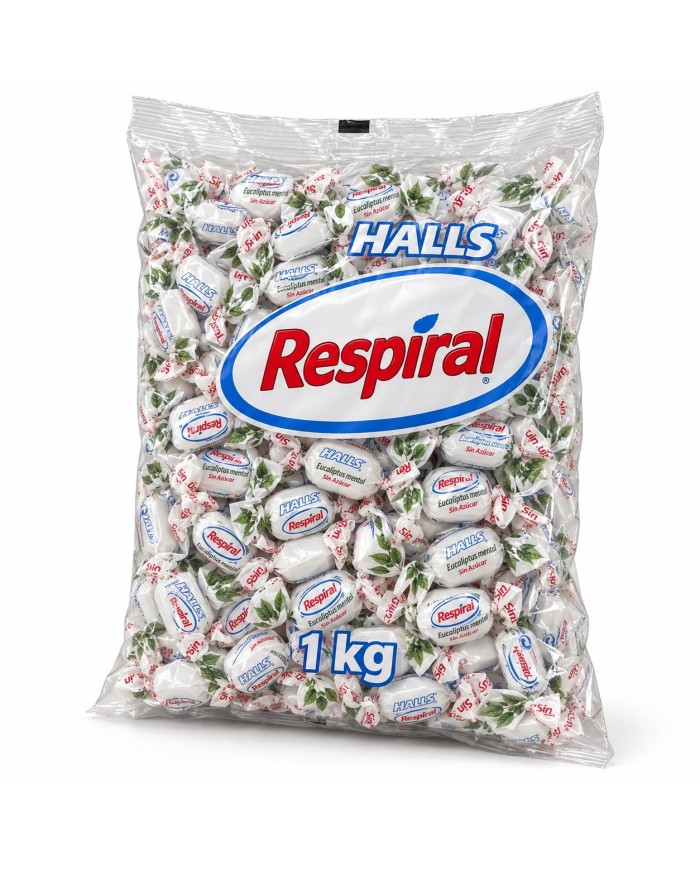 Caramelos Respiral Eucalipto Mentol sin Azúcar bolsa de 1 kilo