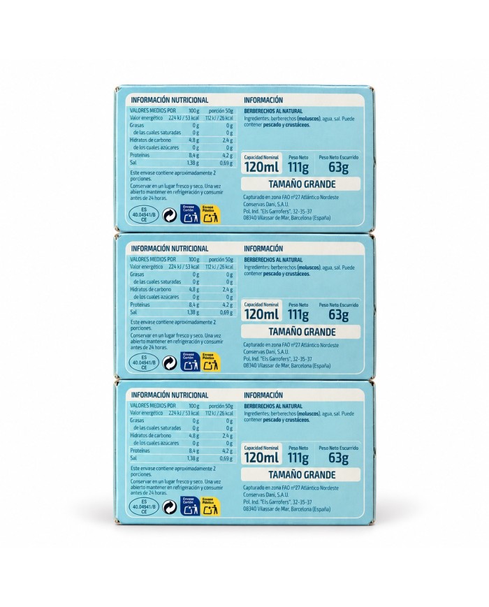 Berberechos grandes Angelmo lata 25/35 piezas