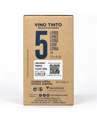 Vino Arcabucero tinto D.O. Alicante bag in box 5 litros