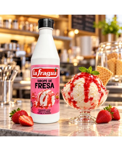 La Fragua sirope de fresa botella 1200 gramos