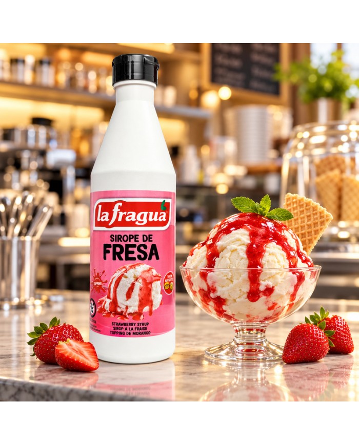 La Fragua sirope de fresa botella 1200 gramos