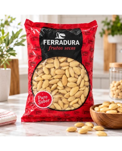 Ferradura almendra pelada cruda bolsa de 1 kilo