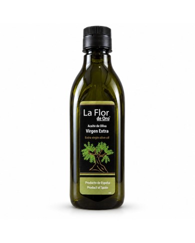 Aceite de Oliva virgen extra Flor de oro botellin Pet 500 ml. caja de 12