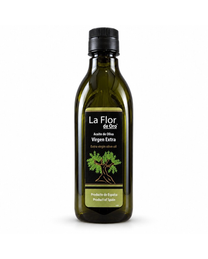 Aceite de Oliva virgen extra Flor de oro botellin Pet 500 ml. caja de 12