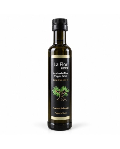 Aceite de Oliva virgen extra Flor de oro botellín pet 250 ml.