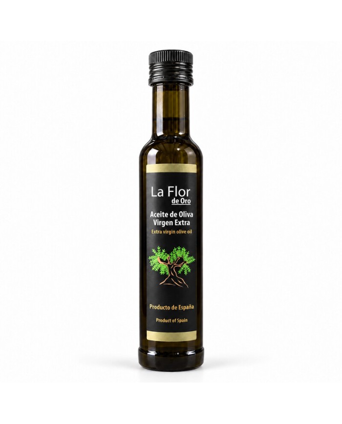 Aceite de Oliva virgen extra Flor de oro botellín pet 250 ml.