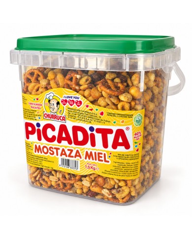 Churruca Picadita mostaza y miel tarro de 1.5 kilos