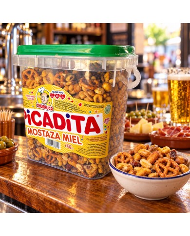 Churruca Picadita mostaza y miel tarro de 1.5 kilos