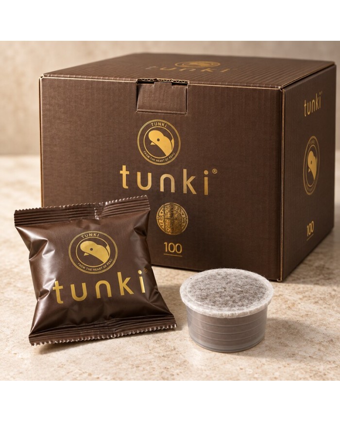 Café Silvestre Tunki 100% arábica ecologico cápsulas caja de 100